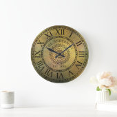 Grande Horloge Ronde Rustique Antique Shabby Chic Vintage Chiffre Romai (Maison)