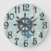 Grande Horloge Ronde Rustique Nautique (Recto)