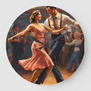Grande Horloge Ronde Rythme de la Romance : Swingin' Soulles in Step