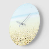 Grande Horloge Ronde Sable et mer Calme Côté (Angle)