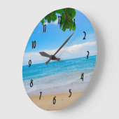 Grande Horloge Ronde Sable noir du Tropical (Angle)