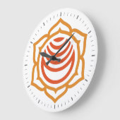 Grande Horloge Ronde Sacral Chakra Energy Wall Clock (Angle)