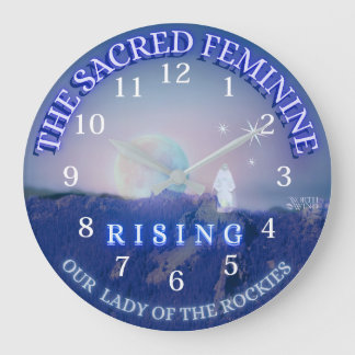 Grande Horloge Ronde Sacred Feminine Rising - Mother Mary Wall Clock