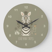 Grande Horloge Ronde Safari Portrait Zebra ID1264 (Recto)