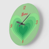 Grande Horloge Ronde Sage Green Heart Thunder_Cove  (Angle)