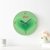 Grande Horloge Ronde Sage Green Heart Thunder_Cove  (Maison)