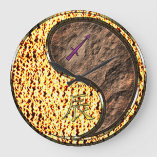 Grande Horloge Ronde Sagittaire & Dragon de Terre