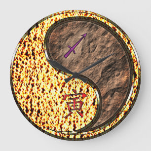 Grande Horloge Ronde Sagittaire & Tigre de Terre