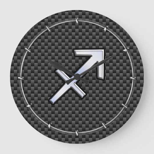 Grande Horloge Ronde Sagittarius Zodiac Sign Carbon Fiber Print (Recto)