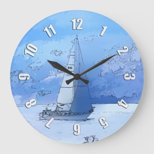 Grande Horloge Ronde Sailing the Calm Blue Waters (Recto)