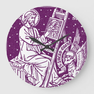 Grande Horloge Ronde Saint Luc l'Apôtre et Évangéliste Art