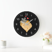 Grande Horloge Ronde Saint-Valentin au fromage (Maison)