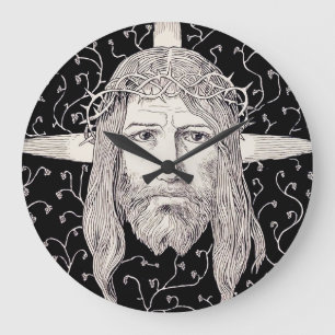 Grande Horloge Ronde Sainte Face de Jésus Christ