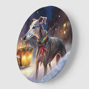 Grande Horloge Ronde Saison de Noël Greyhound