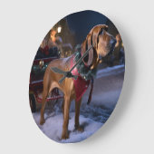 Grande Horloge Ronde Saison Festive de Noël de Bloodhound (Angle)