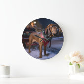 Grande Horloge Ronde Saison Festive de Noël de Bloodhound (Maison)