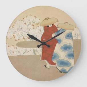 Grande Horloge Ronde Saison Hanami Kamisaka Sekka japon peinture art ca
