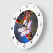 Grande Horloge Ronde Sakura - Fleur de cerise japonaise (Angle)