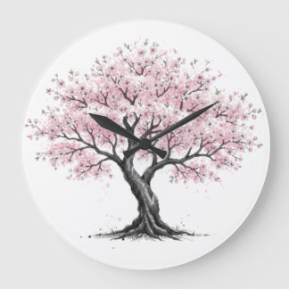 Grande Horloge Ronde Sakura Tree Clock