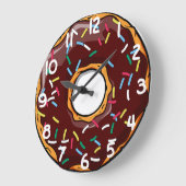 Grande Horloge Ronde Salade de chocolat avec arrosage (Angle)