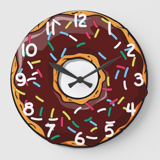 Grande Horloge Ronde Salade de chocolat avec arrosage (Recto)