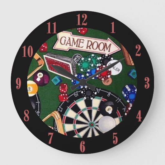 Grande Horloge Ronde Salle De Jeux Billard (Recto)