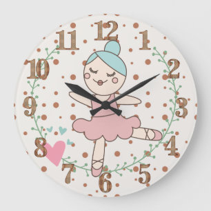 Grande Horloge Ronde Salle de soins infirmiers danse Ballerina