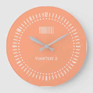 Grande Horloge Ronde Salmon Pin Accent Color to Personalize on