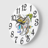 Grande Horloge Ronde Salon de beauté (Angle)