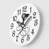 Grande Horloge Ronde Salon de coiffure moderne (Angle)