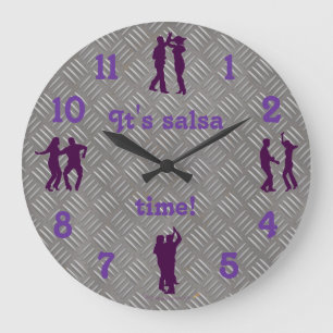 Grande Horloge Ronde Salsa Time Dance Poses Add Your Own Image