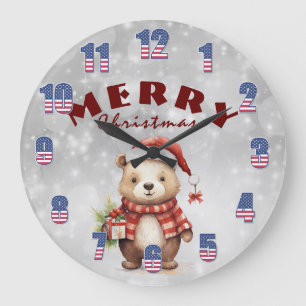 Grande Horloge Ronde Salutation de Noël