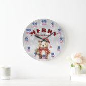 Grande Horloge Ronde Salutation de Noël (Maison)