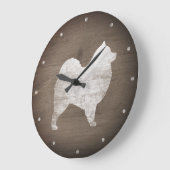 Grande Horloge Ronde Samoyed Rustic (Angle)