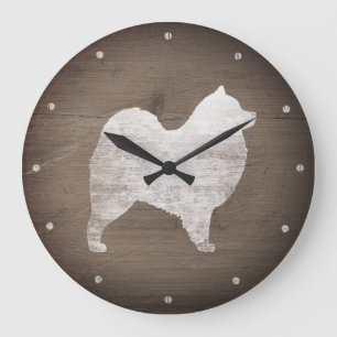 Grande Horloge Ronde Samoyed Rustic