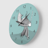 Grande Horloge Ronde Samurai numérique (Angle)