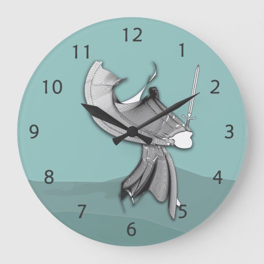 Grande Horloge Ronde Samurai numérique (Recto)