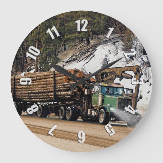 Grande Horloge Ronde S'amuser Se connecter - Se déconnecter Loging Truc (Recto)