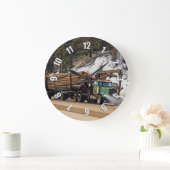 Grande Horloge Ronde S'amuser Se connecter - Se déconnecter Loging Truc (Maison)