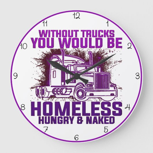 Grande Horloge Ronde Sans Camions : sans abri, affamés, (Recto)