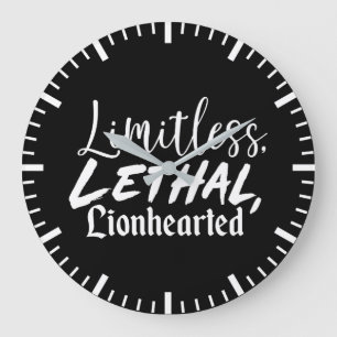 Grande Horloge Ronde Sans Limite - Salle De Sport, Hustle, Motivation D