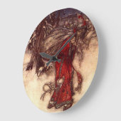 Grande Horloge Ronde Santa Claus Arthur Rackham (Angle)