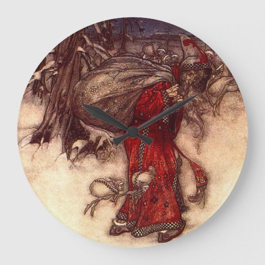 Grande Horloge Ronde Santa Claus Arthur Rackham (Recto)