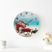 Grande Horloge Ronde Santa Claus Summer (Maison)