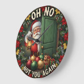 Grande Horloge Ronde Santa Oh No Not Again (Angle)
