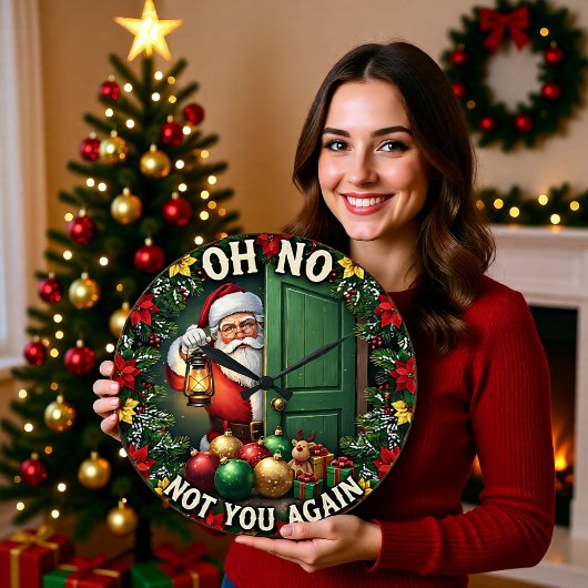 Grande Horloge Ronde Santa Oh No Not Again