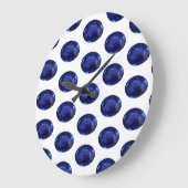 Grande Horloge Ronde Sapphire September Birthstone Blue Large Clock (Angle)