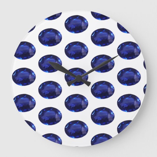 Grande Horloge Ronde Sapphire September Birthstone Blue Large Clock (Recto)