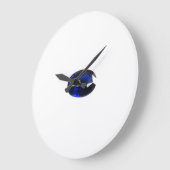 Grande Horloge Ronde Sapphire Septembre Birthstone Blue Large Clock (Angle)
