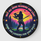 Grande Horloge Ronde Sasquatch Golf Mur amusant (Recto)